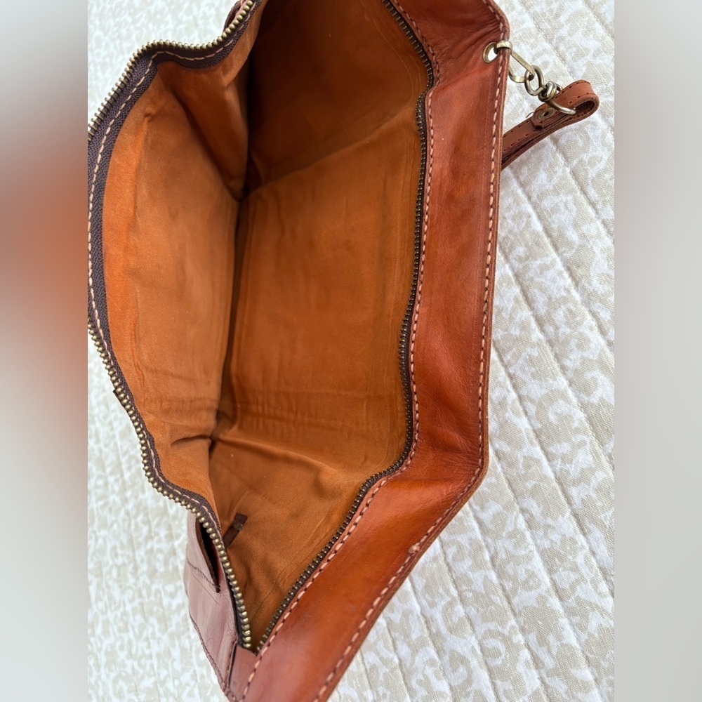 Vintage Genuine Leather Convertible Clutch Wallet Wristlet | Handmade Artisan - Picture 10 of 16